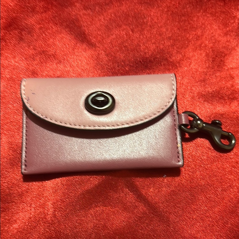 Pink Card Holder with Clasp